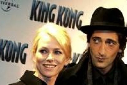 Naomi Watts y Adrien Brody, protagonistas de «King Kong»