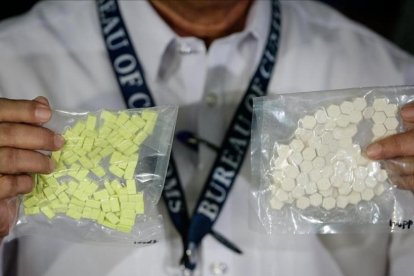 Pastillas de éxtasis intervenidas en Filipinas el 10 de octubre.