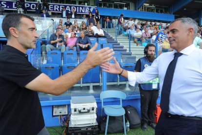 Juan Carlos Carcedo ya se vio las caras con la Deportiva al comienzo de esta temporada como entrenador del Real Zaragoza. ANA F. BARREDO