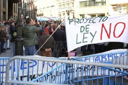 Protesta de taxistas en Madrid