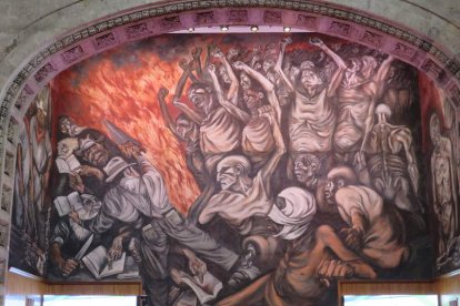 Hospicio Cabañas. En la cúpula, el ‘Hombre de fuego’.