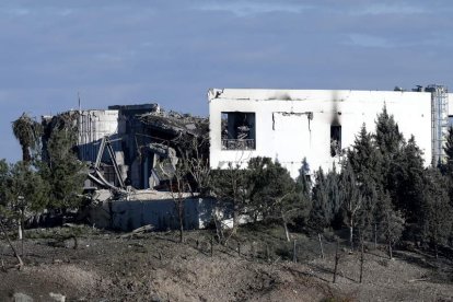 Imagen del cuartel del Mosad que fue bombardeado. GAILAN HAJI