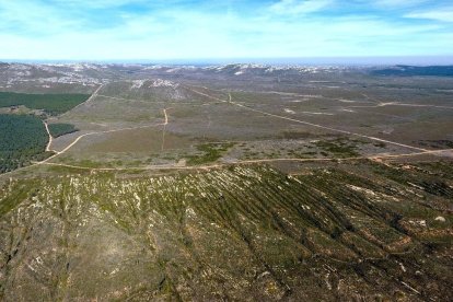 Una de las imágenes del estudio que ha combinado el uso de drones y de redes neuronales de la Inteligencia Artificial para cartografiar los canales de Las Médulas. ULE