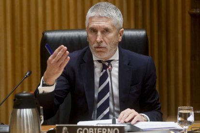 El ministro del Interior durante su comparecencia en el Congreso ayer. FERNANDO ALVARADO