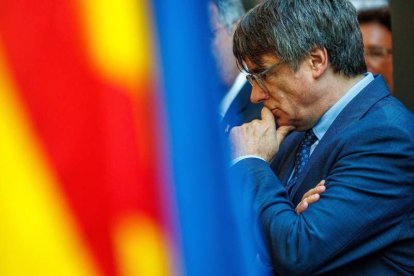 Carles Puigdemont en el Parlamento Europeo en Bélgica en una foto de archivo. OLIVIER MATTHYS