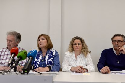 Un momento de la rueda de prensa de Educación.