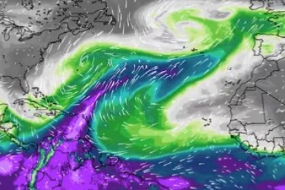 Imagen del río atmosféricos que llegará a España en los próximos días