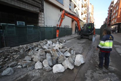 Obras en la avenida Gomez Núñez Ponferrada