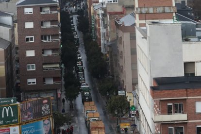 Los tractores recorren las calles de Ponferrada.