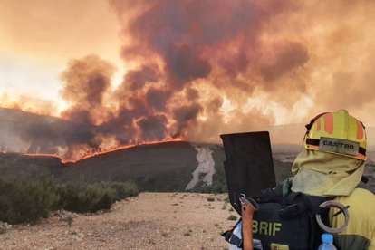 Incendio del campo de tiro del Teleno