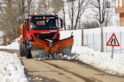 Nieve el la localidad leonesa de San Martín de la Tercia, la semana pasada.