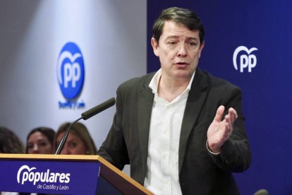 El presidente de la Junta y del Partido Popular de Castilla y León, Alfonso Fernández Mañueco.