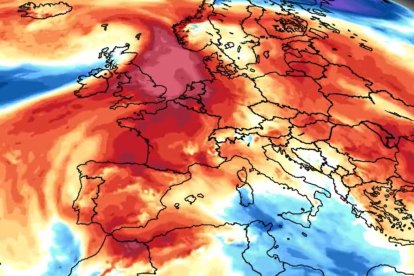 Vista del anticiclón que llegará en las próximas horas.