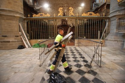 Arrancan en la Colegiata de Villafranca del Bierzo las obras para acondicionar Las Edades del Hombre.