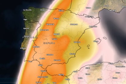 Una masa de aire cálido cargada de polvo en suspensión cruzará buena parte de Europa.