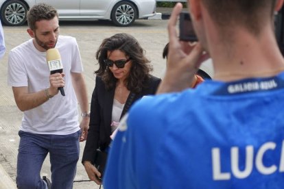 La analista de inversiones Silvia Bronchalo, madre del acusado Daniel Sancho, a su llegada al tribunal este jueves.