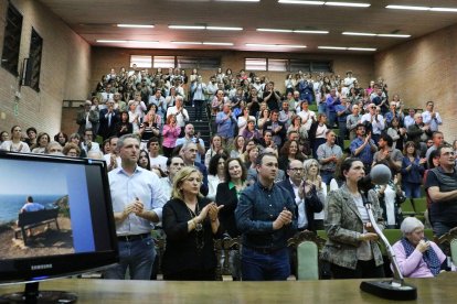 Paraninfo de Veterinaria, durante el homenaje a Valentín Pérez