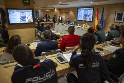 El ministro del Interior, Fernando Grande-Marlaska, se reúne con familiares de personas desaparecidas, así como con representantes de las distintas asociaciones y fundaciones, este martes en Madrid. EFE/ Daniel Gonzalez