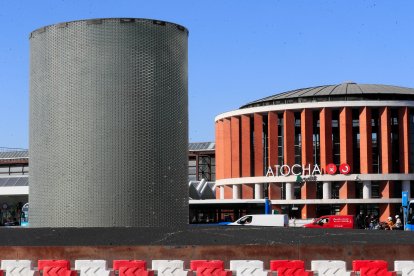 Imagen de archivo del ya desmantelado Monumento a los caídos en el 11M en la Estación de Madrid-Puerta de Atocha-Almudena Grandes en Madrid. EFE/ Fernando Alvarado