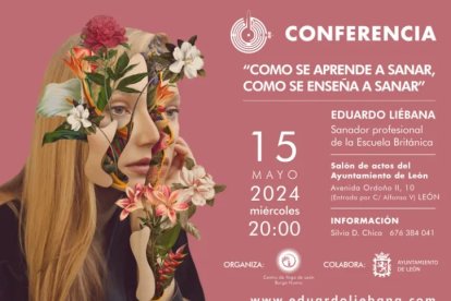 Cartel de la conferencia 'Cómo se aprende a sanar, cómo se enseña a sanar'.