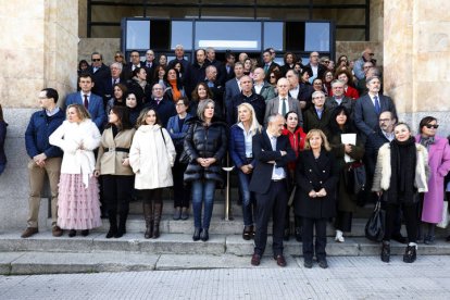 Protesta de los jueces de León en Sáenz de Miera.