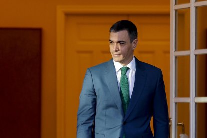 Imagen de archivo del presidente del Gobierno, Pedro Sánchez, en La Moncloa. EFE/ Mariscal