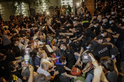 La manifestación de este martes se prolongó durante cerca de seis horas y acabó con varios heridos.