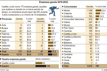 Estadística de empresas gacela.