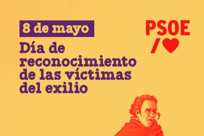 Cartel de la jornada por las víctimas del exilio.