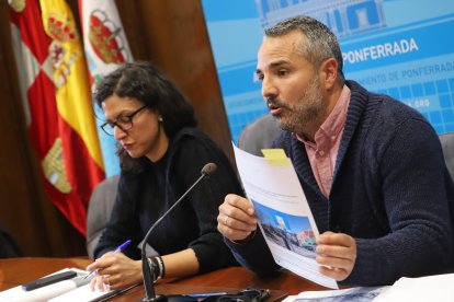 Lidia Coca y David Pacios, en la rueda de prensa de este jueves.