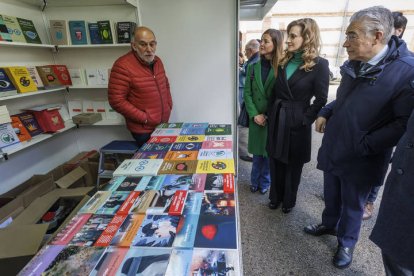 Mar Sancho, en la primera Feria de Editores de libros de la comunidad celebrada en Burgos.