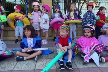 Protesta de los alumnos de infantil de La Palomera