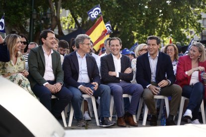 Acto del Partido Popular de campaña de las elecciones europeas en el que participa Alberto Núñez Feijóo