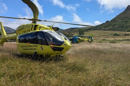 Un helicóptero trasladó al herido.