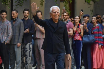 El diseñador italiano Giorgio Armani en una foto de 2019. EFE/ Daniel Dal Zennaro