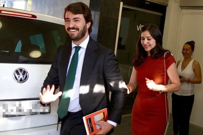 El vicepresidente de la Junta de Castilla y León, Juan García Gallardo, a su llegada a la reunión del Comité Ejecutivo Nacional de VOX en Madrid.