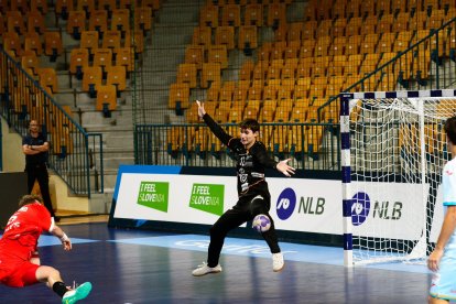 Álvaro Pérez, en el Europeo sub-20 con los Hispanos júnior.