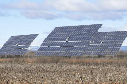 Planta fotovoltaica en la provincia de León.