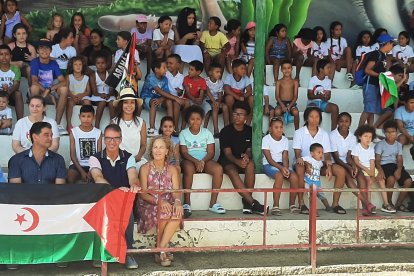 Todos los niños del programa, disfrutando en Valencia de Don Juan.