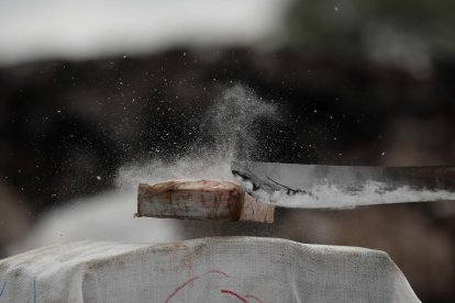 Fotografía de archivo de un kilo de cocaína. EFE/Bienvenido Velasco