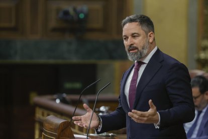 El líder de Vox, Santiago Abascal, en el Congreso. EFE/ Zipi Aragon