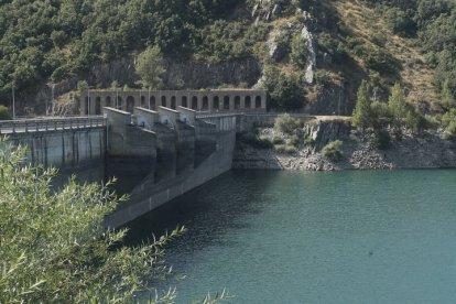 Estado del embalse del Porma el pasado viernes.