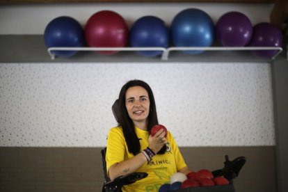 Sara Aller, deportista paralímpica de boccia.