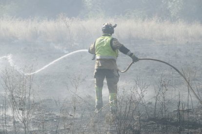 Imagen de archivo de un incendio en León