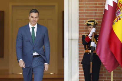 Imagen de archivo del presidente del Gobierno español, Pedro Sánchez, en el palacio de la Moncloa. EFE/ Chema Moya