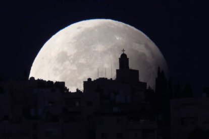 Eclipse de lina en Jerusalén.