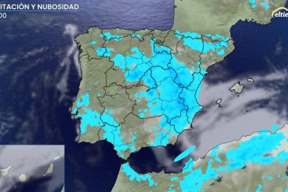 Previsión de lluvias para el jueves.