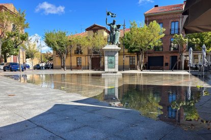 Plaza de Santo Martino inanundada de agua.