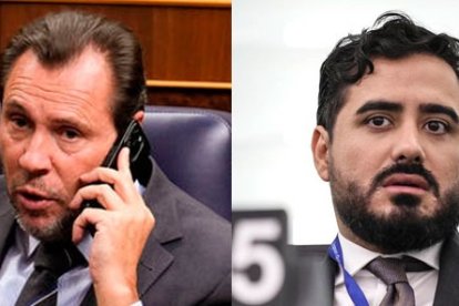 El ministro Óscar Puente y el eurodiputado Alvise.