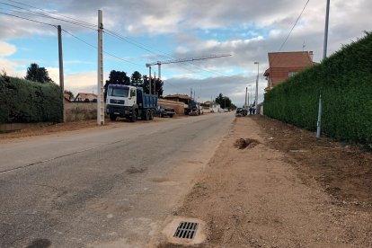 Obras de urbanización en El Caminón.